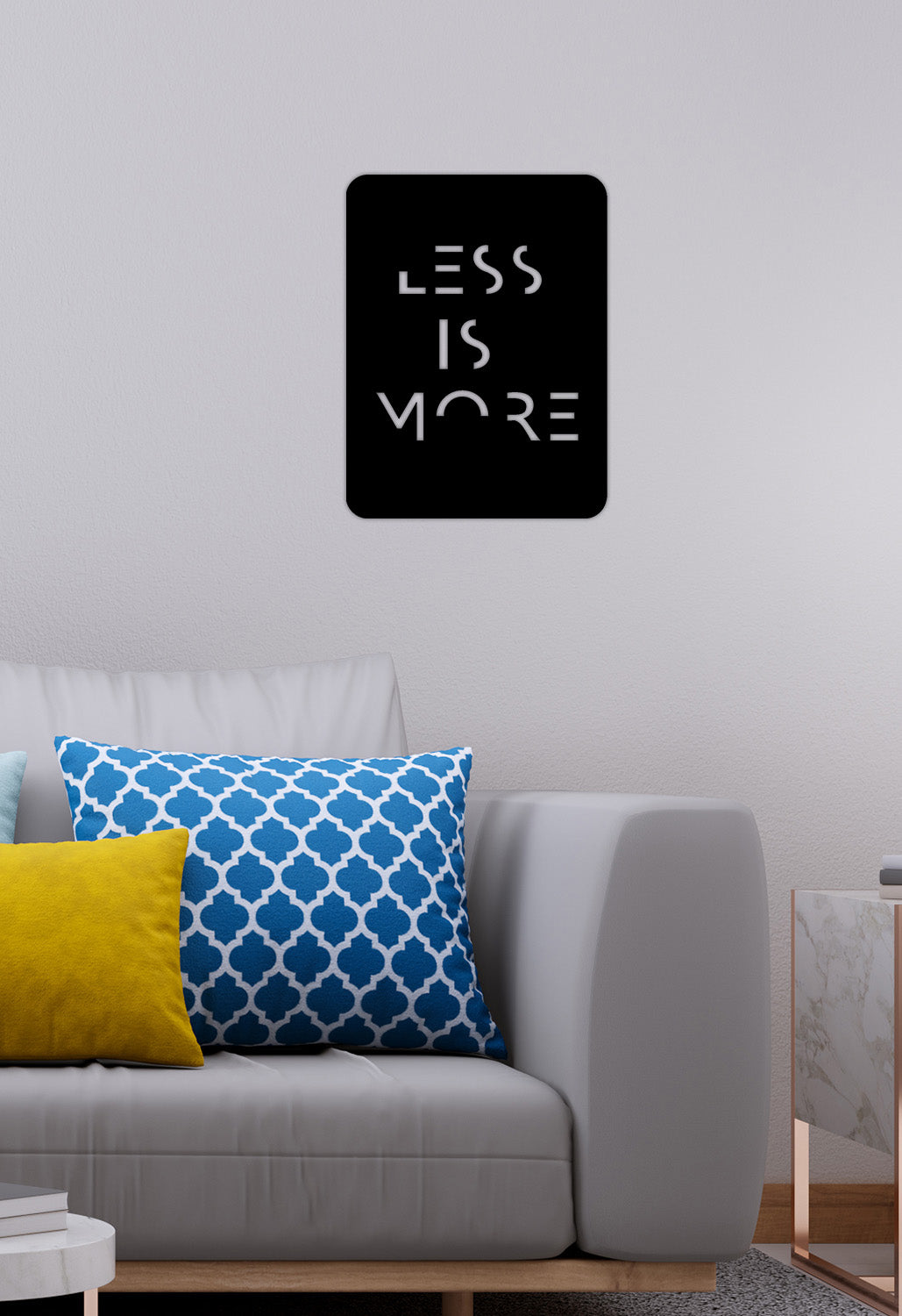 Modus Less is More Minimalist Modern Metal Duvar Panosu