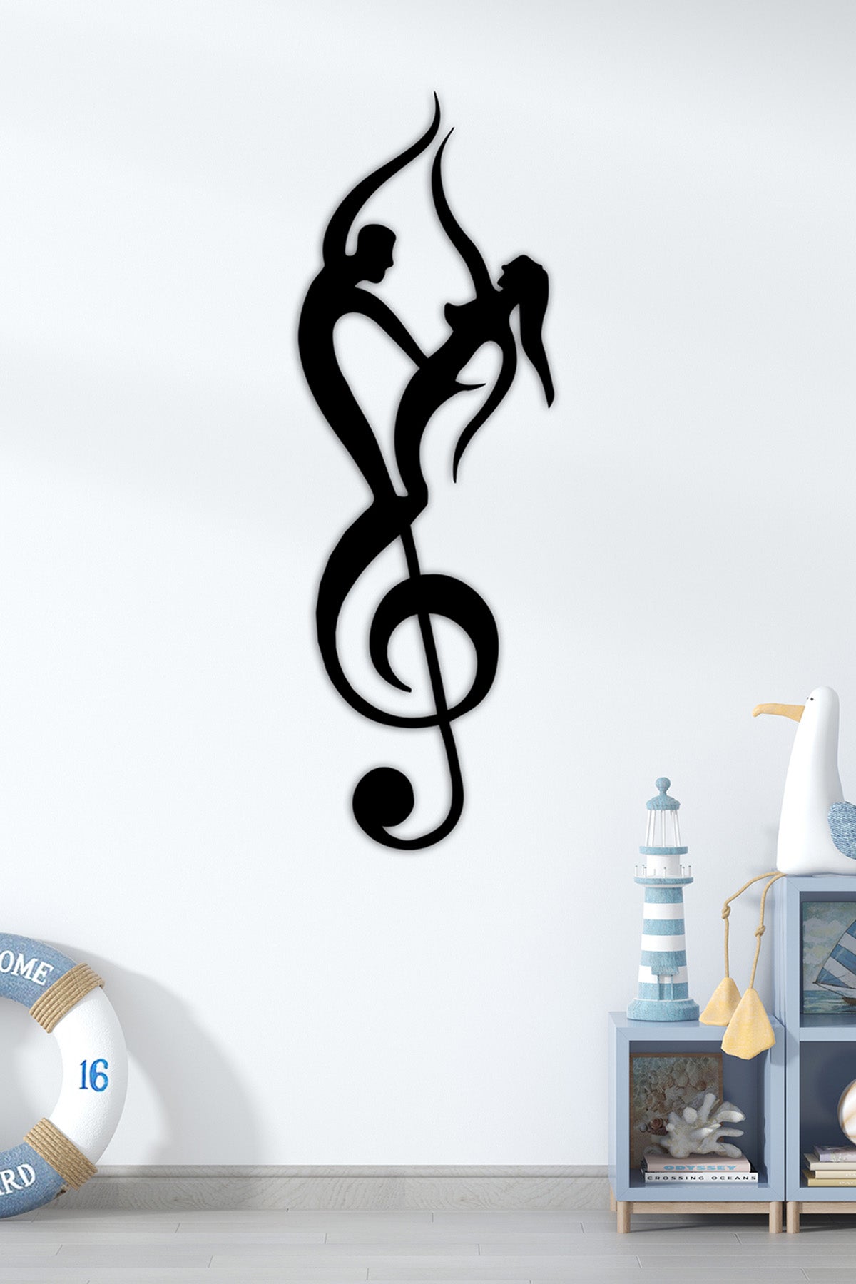 Müzikal Romantik Dans Panosu ve 2 cm Derinlik Paylı Doğal Gölge Efekti