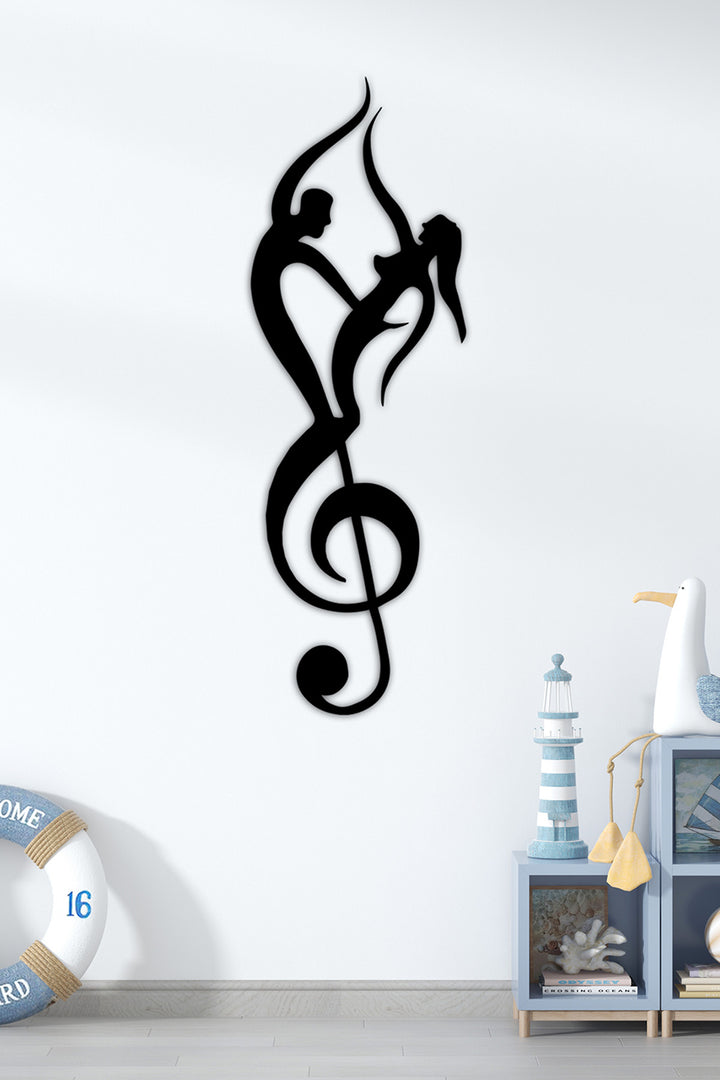 Müzikal Romantik Dans Panosu ve 2 cm Derinlik Paylı Doğal Gölge Efekti