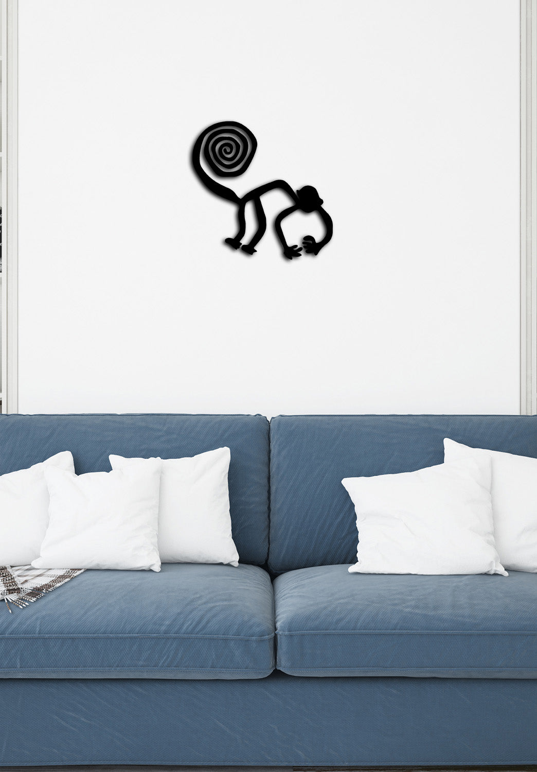 1.5mm DKP Çelik Üzerine Mühürlenmiş Spiral Kuyruk Formlu Lazer Kesim Detayı