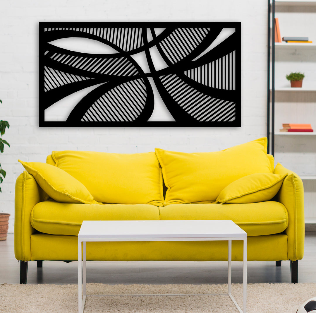 Orbita Radyal Art Deco Modern Duvar Panosu - Metal Tablo