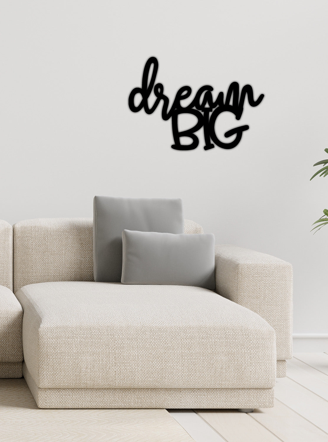 Oturma Odası Dekorasyonu İçin Dream Big Metal Pano