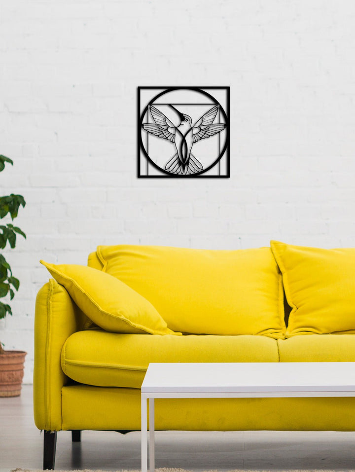 1.5 mm Çelik Üzerine Da Vinci Kanat Taslağı ve Mekanik Detay Lazer Kesim