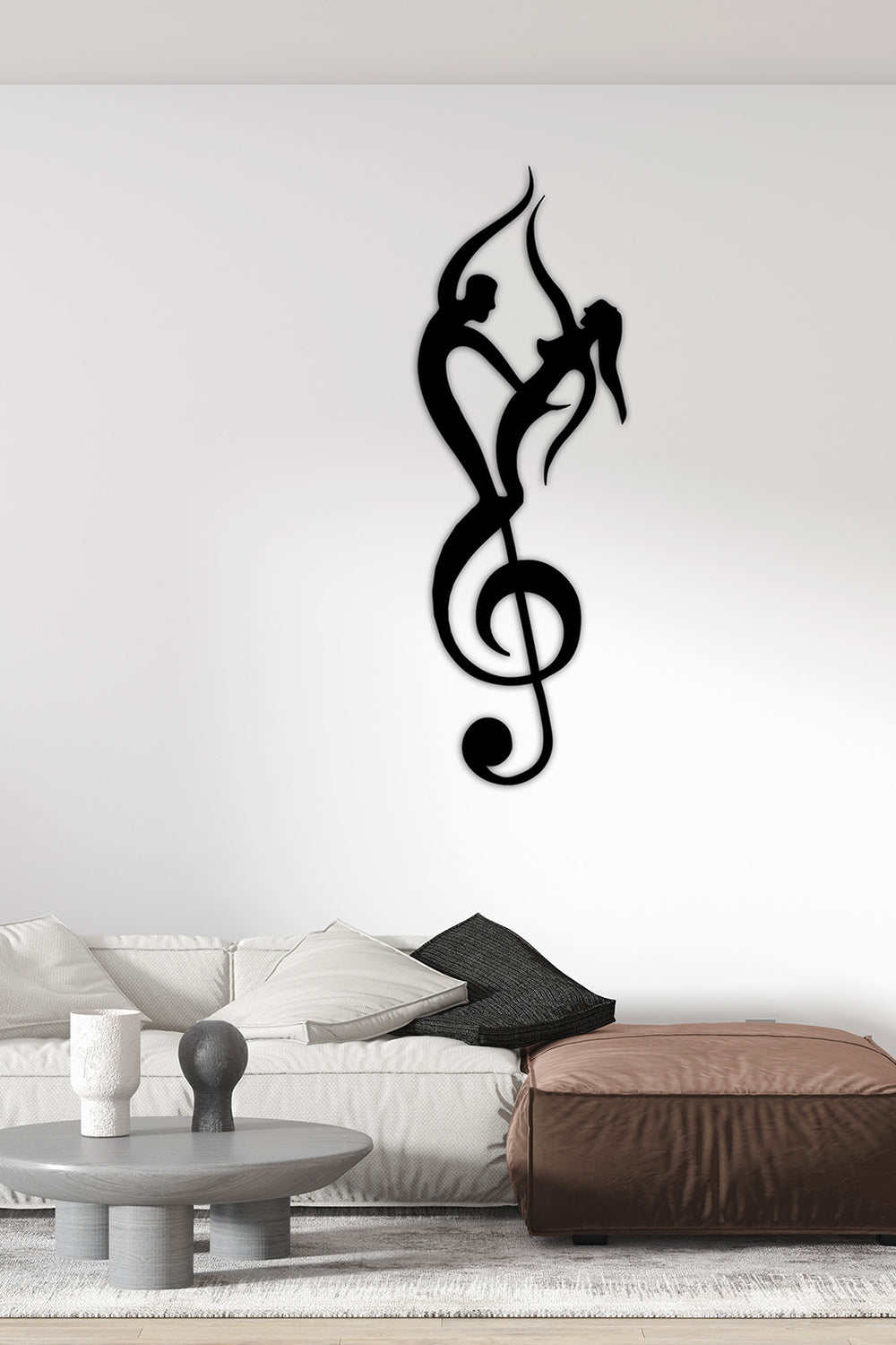 1.5 mm Çelik Üzerine Dans Eden Çift ve Sol Anahtarı Füzyonu Hassas Lazer Kesim