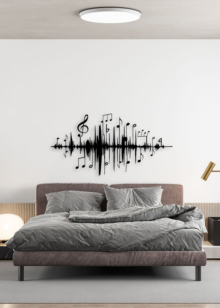 1.5 mm Çelik Üzerine Ses Frekansı ve Nota Dizilimi Hassas Lazer Kesim