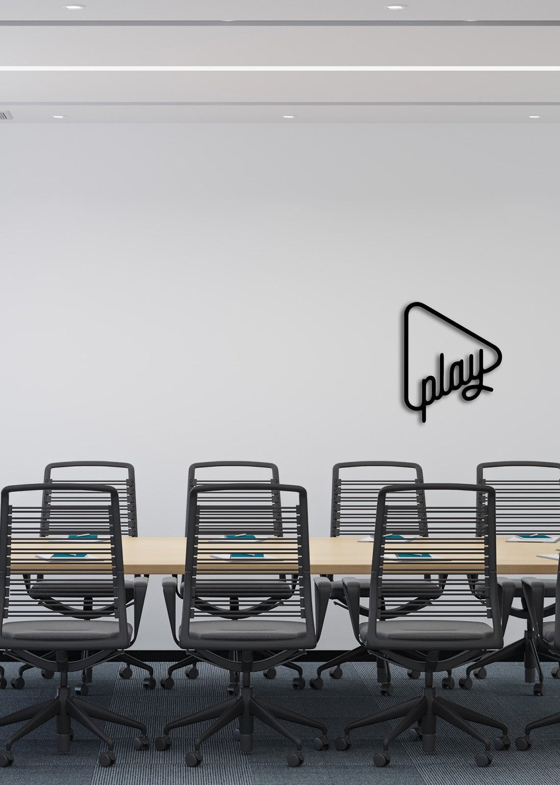 1.5 mm Çelik Üzerine Play İkonu ve El Yazısı Hassas Lazer Kesim