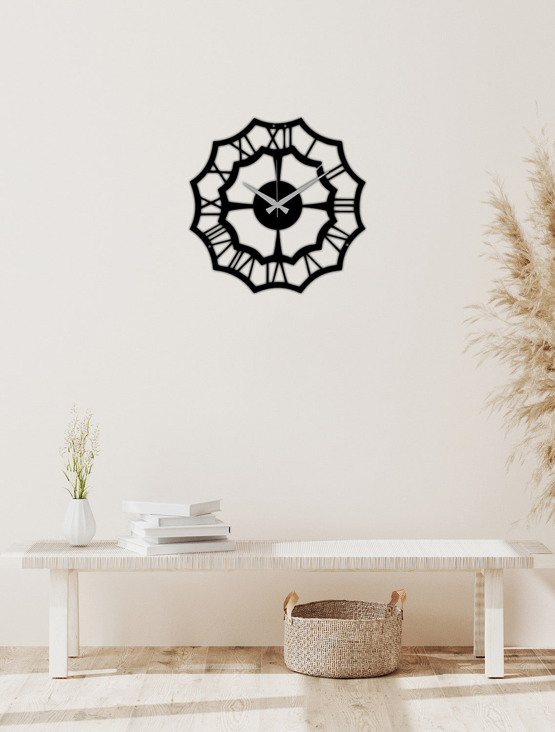 Prestijli Ofis Dekorasyonu İçin Mat Siyah Zenith Linear Tasarım Saat