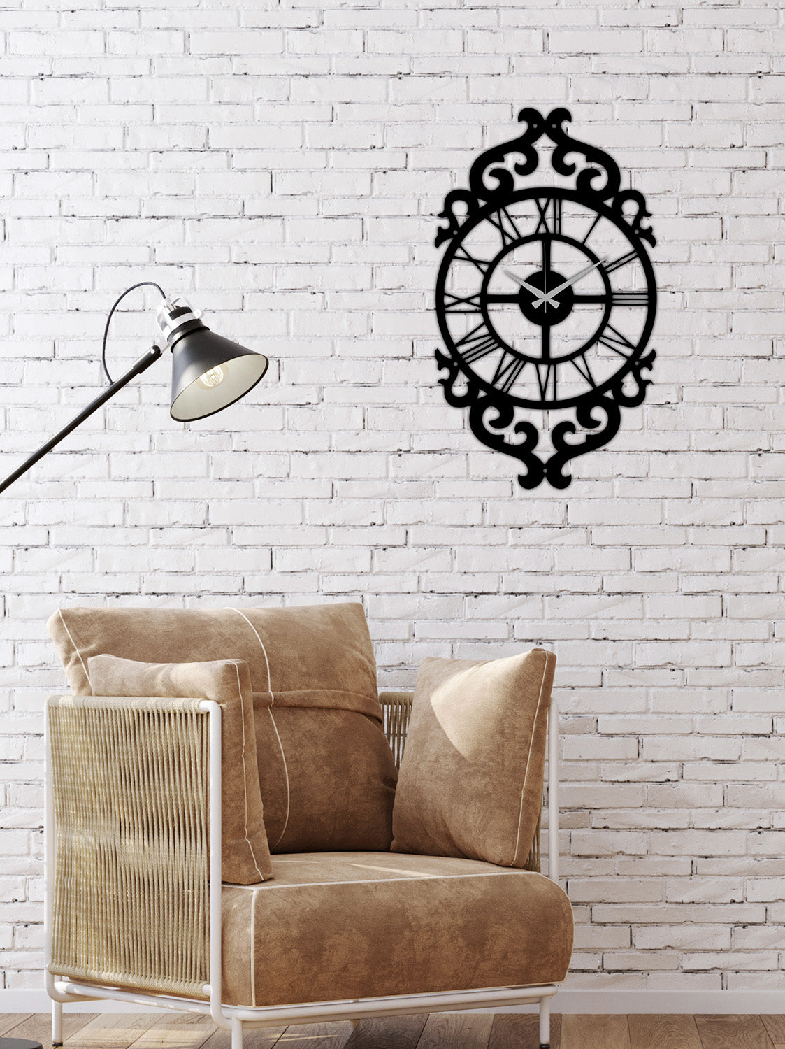 Prestijli Ofis Dekorasyonu İçin Mat Siyah Noir Epoch Tasarım Saat