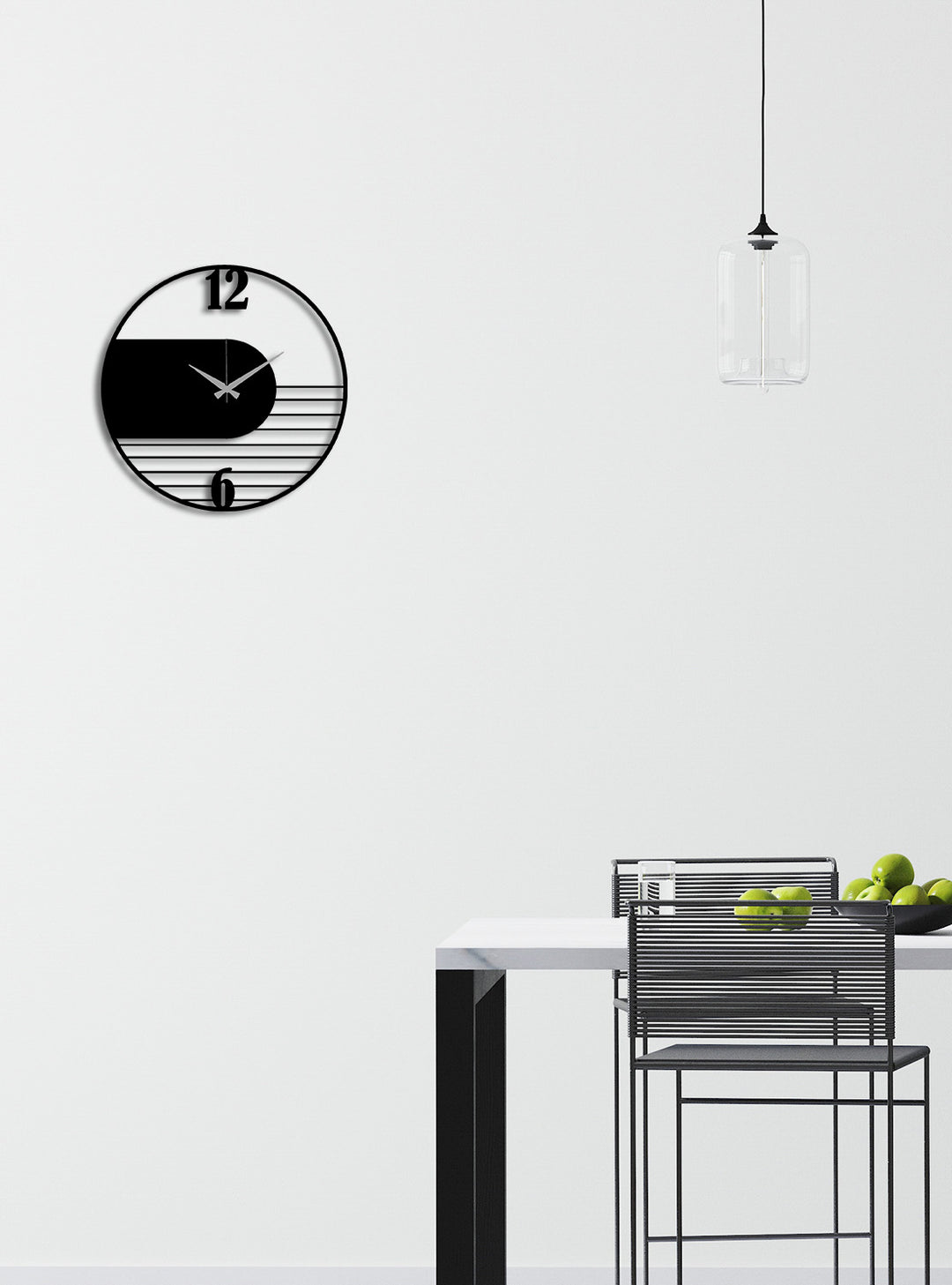 Prestijli Ofis Dekorasyonu İçin Siyah Renkli Modern Metal Tasarım Saat