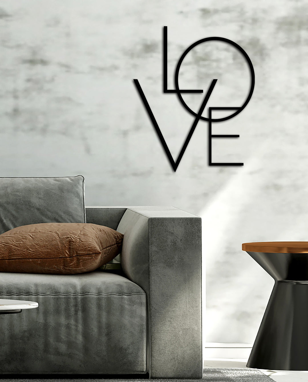 Quadrans LOVE Kademeli İstifli Modern Metal Duvar Panosu