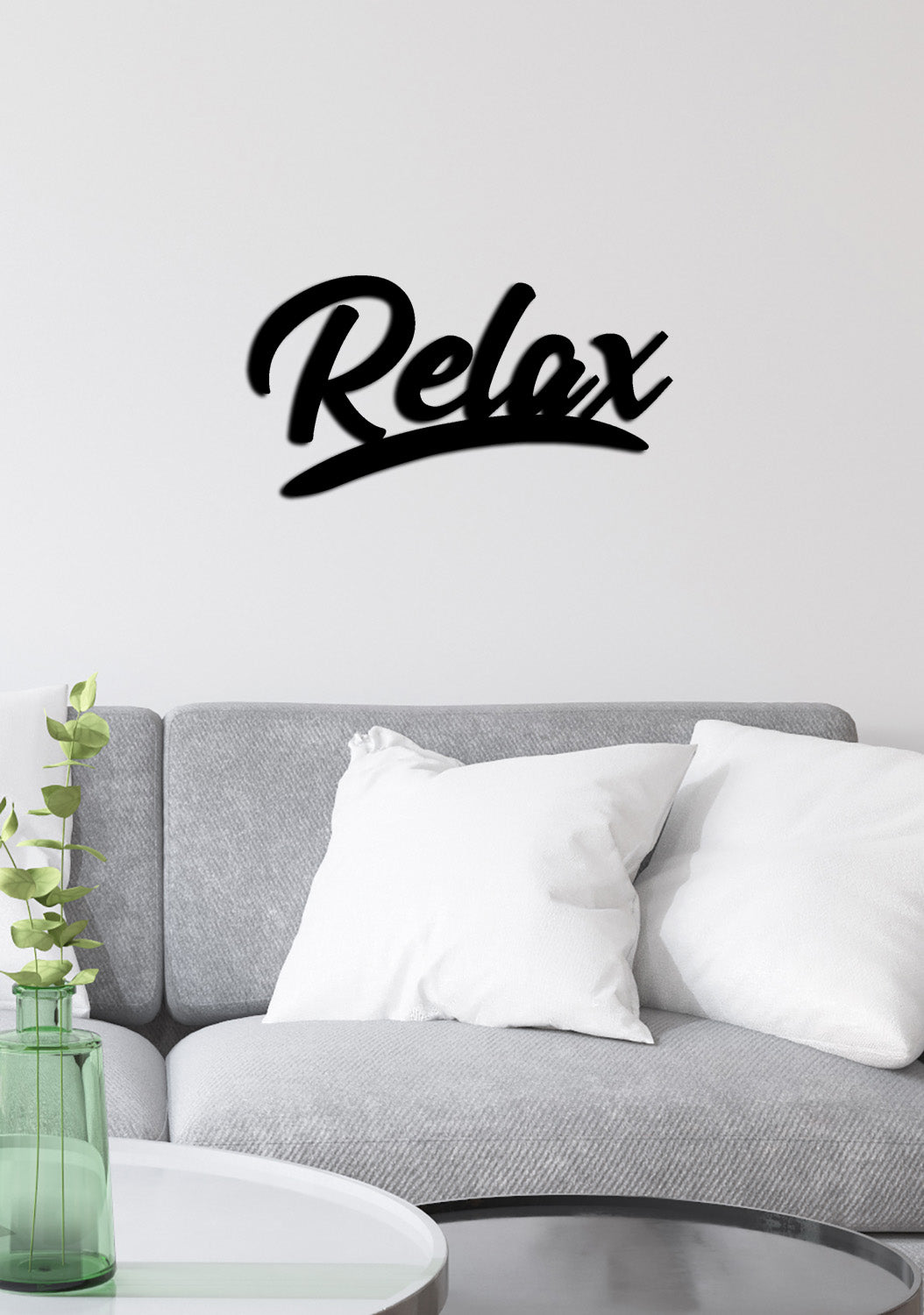 Quies Relax Modern El Yazısı Metal Duvar Panosu