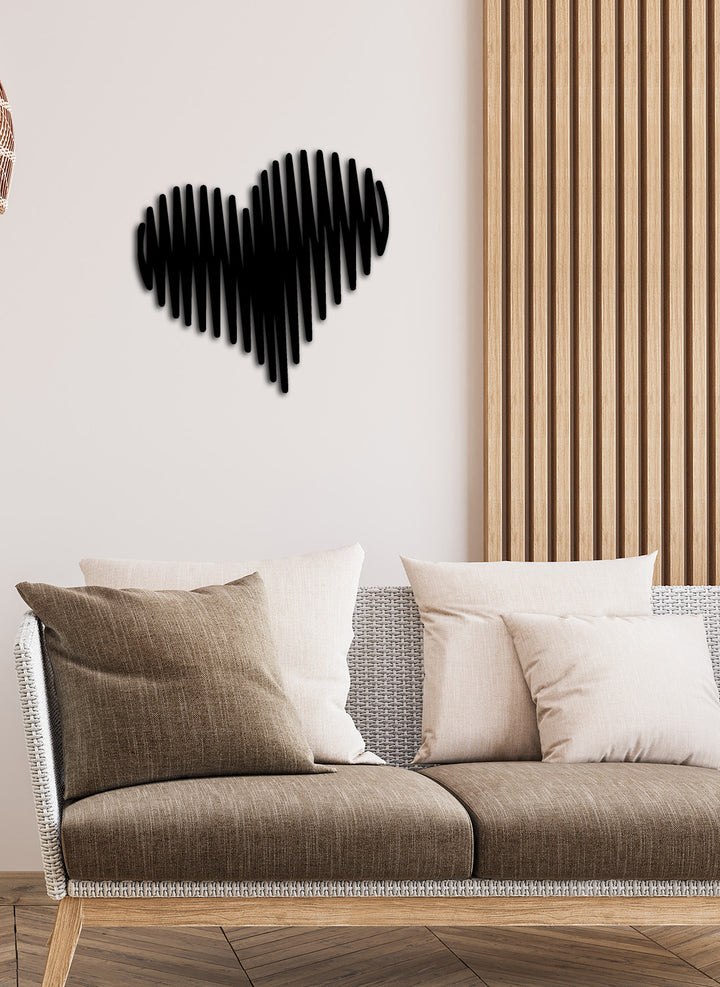 Ritmik Metal Tablo ve 2 cm Duvar Gölge Derinliği