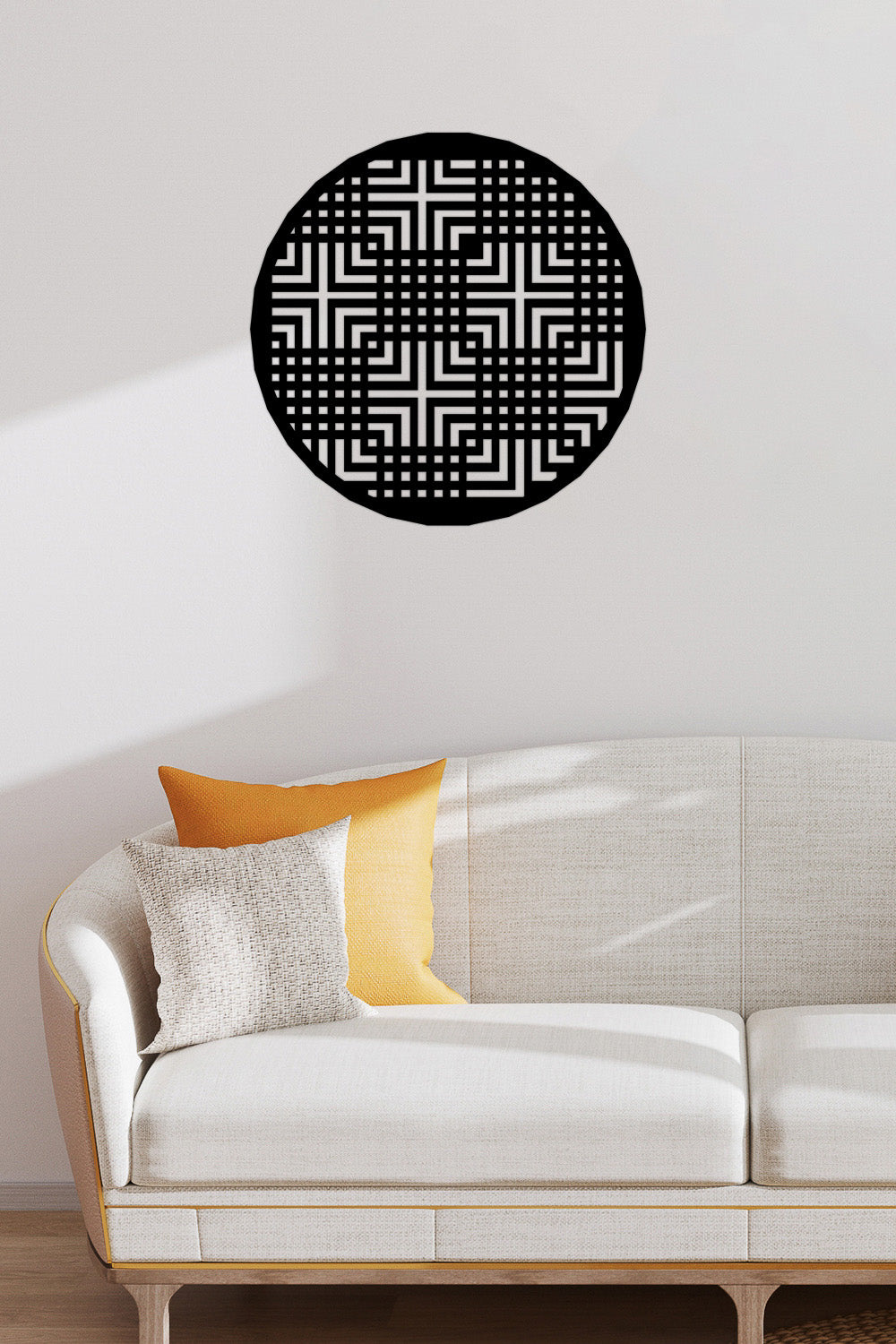 Siyah Metal Duvar Tablosu 2cm 3D Derinlik ve Yapısal Gölge Etkisi