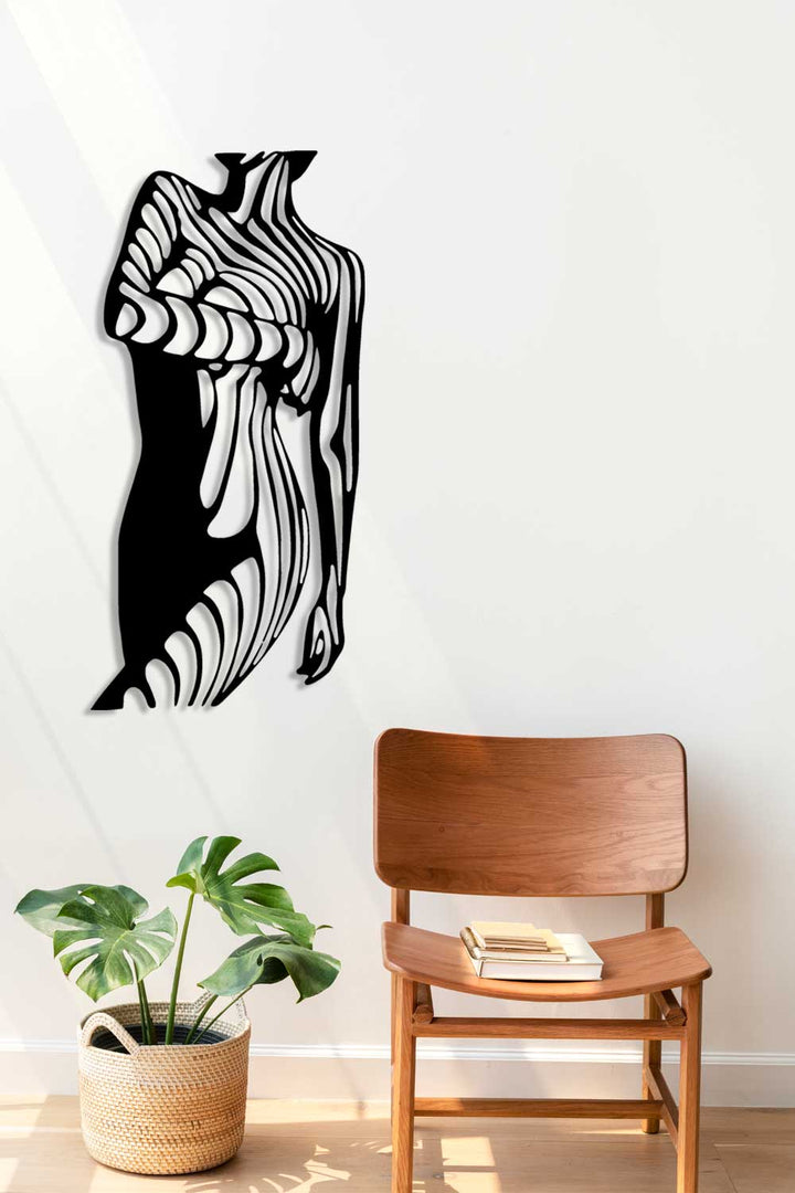 Duruş Kadın Silüeti Metal Duvar Tablosu - Modern Sanat Koleksiyonu - Artroya