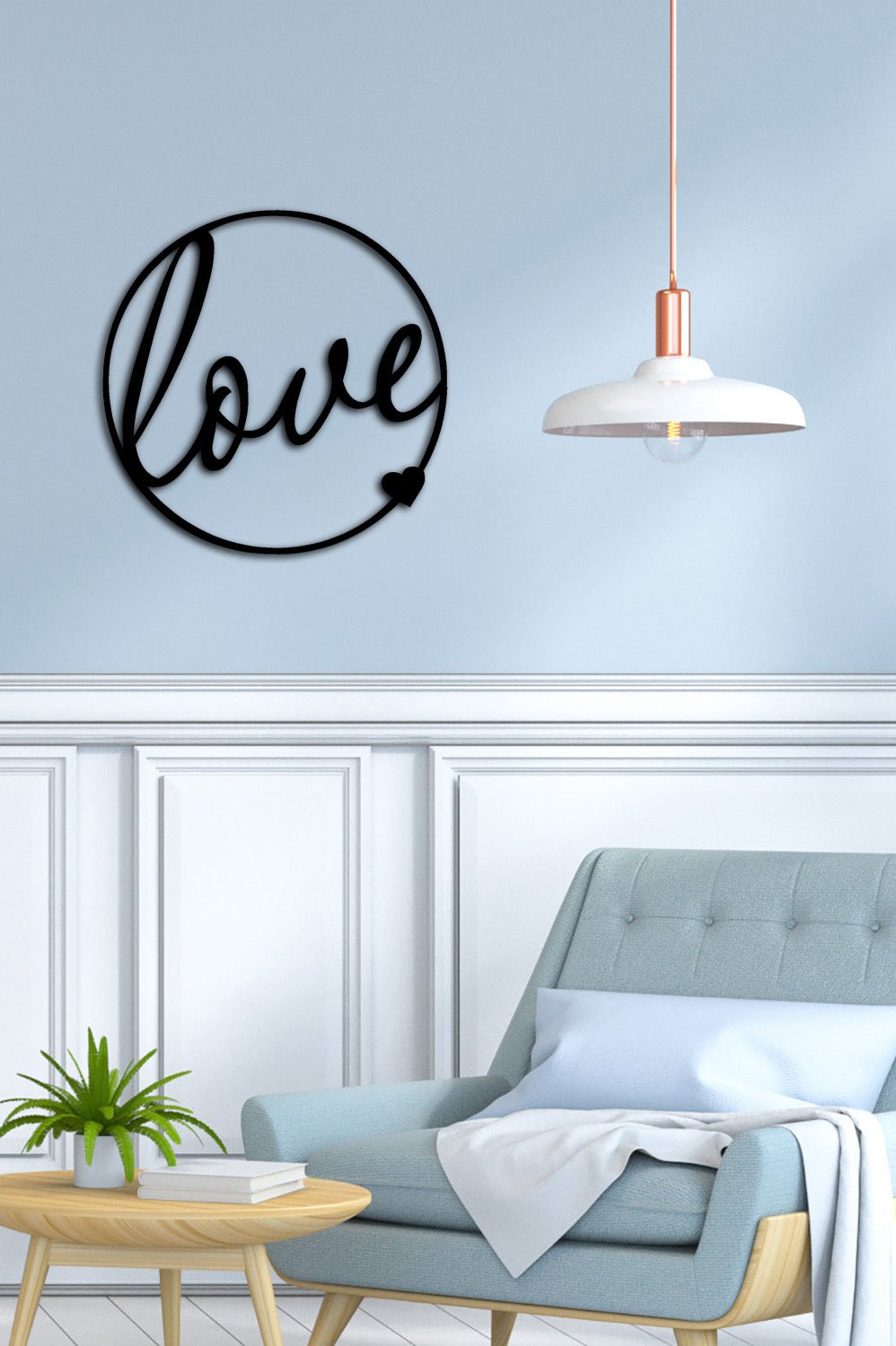 Salon Duvar Sanatı İçin İkonik LOVE Metal Pano