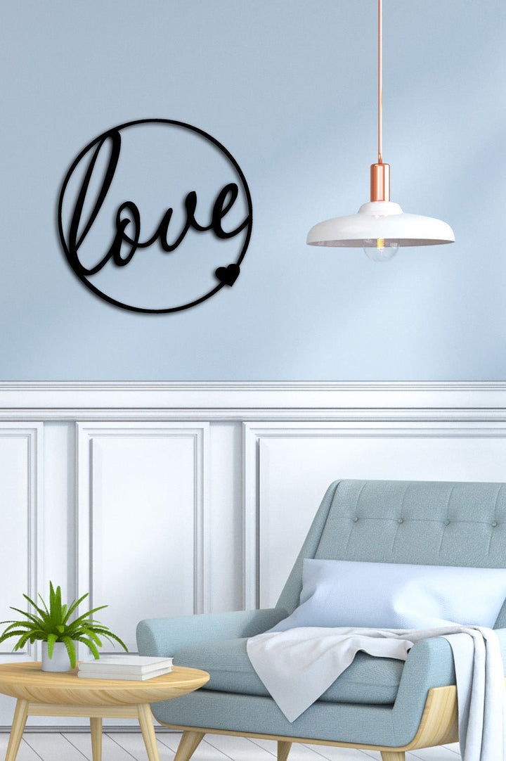 Salon Duvar Sanatı İçin İkonik LOVE Metal Pano
