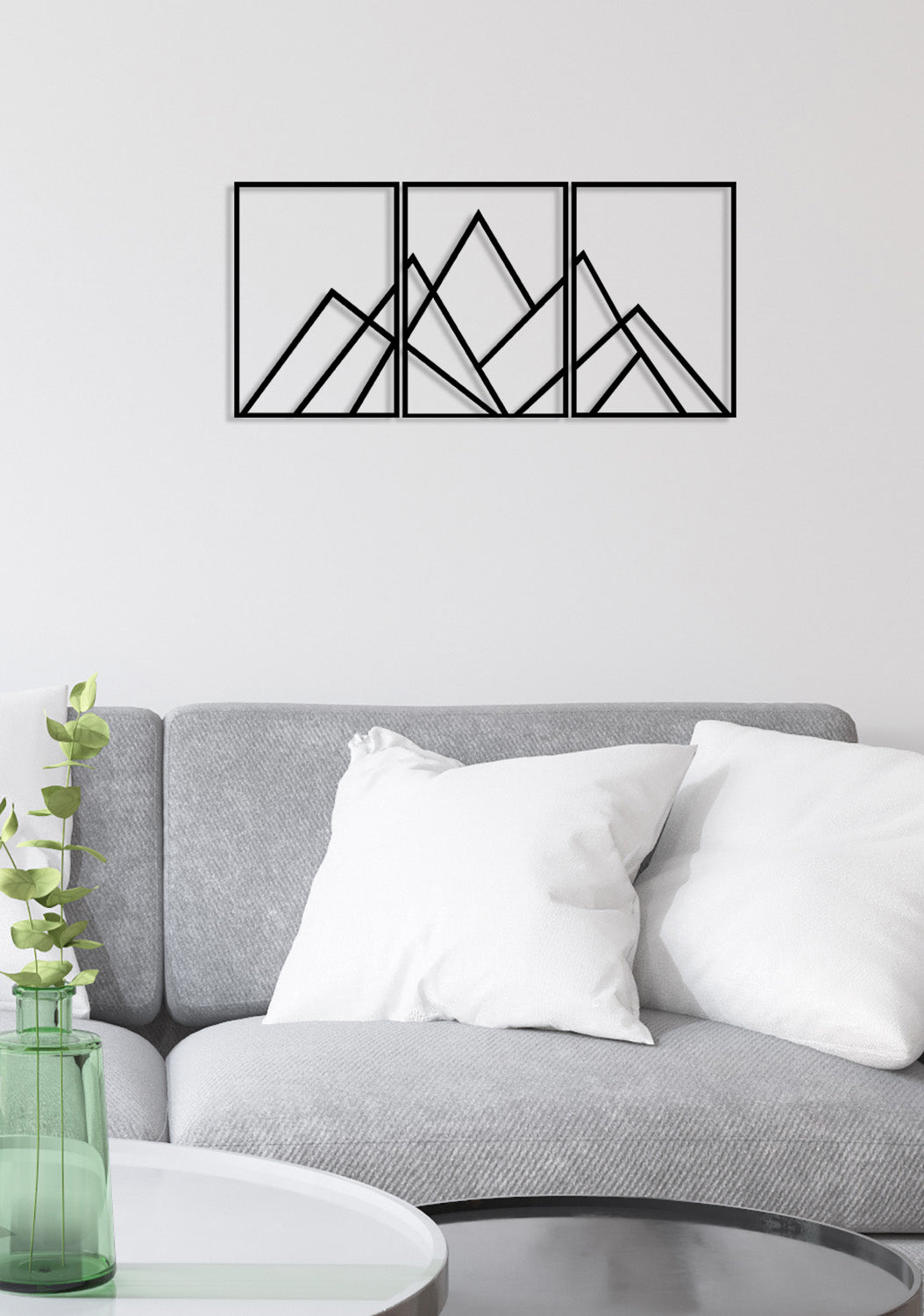 Zero VOC Sağlıklı Boya ile Mühürlenmiş Estetik Salon Metal Dağ Sanatı