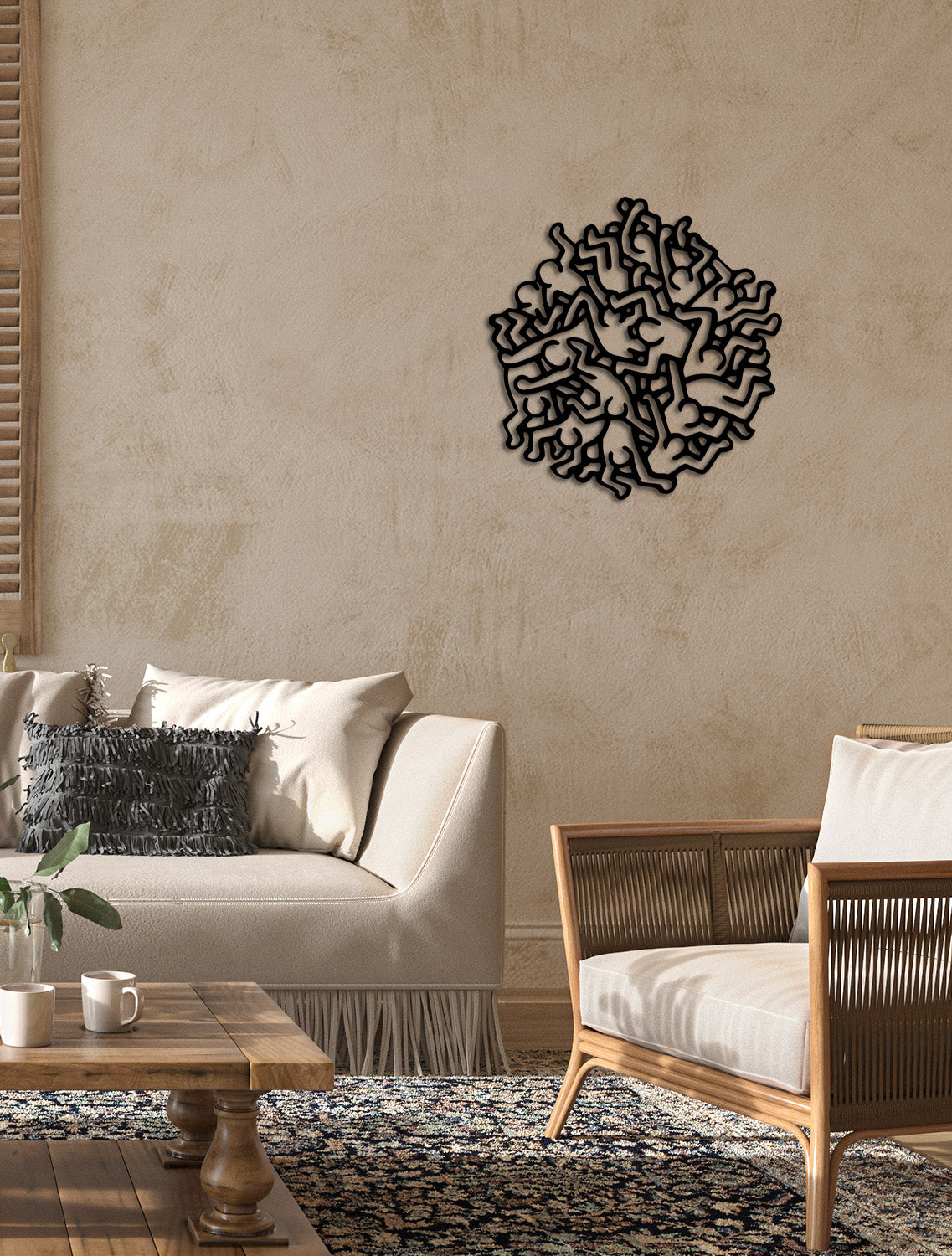 Pop Art Tutkunları ve Tasarımcılar İçin Özel Tasarım Keith Haring Metal Tablo Hediyesi