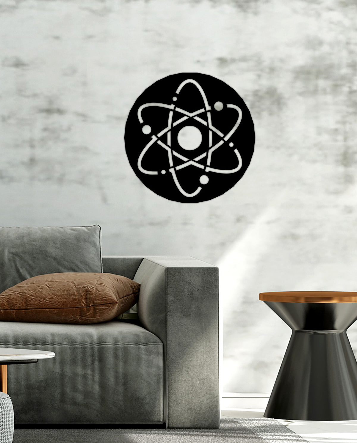 Sentez Moleküler Bağ Modern Metal Duvar Panosu - Kimya Temalı