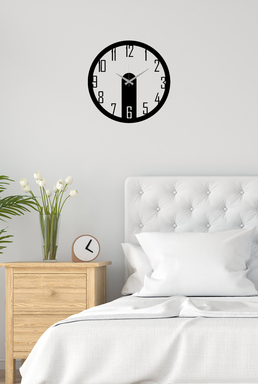 Chronos Heritage Siyah Metal Duvar Saati - Geleneksel Tasarım