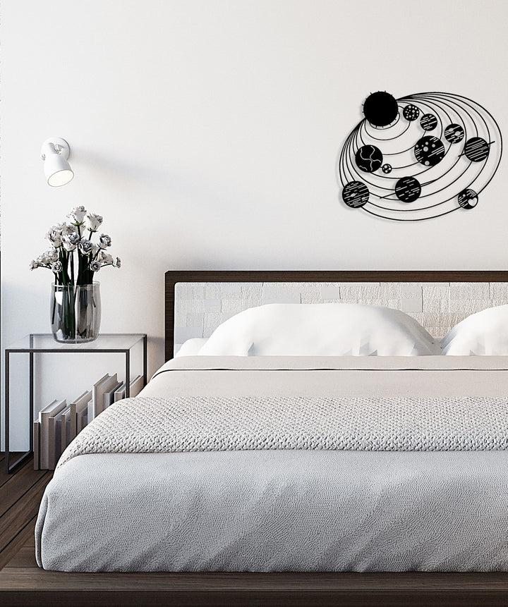 Galaksi Siyah Metal Duvar Tablosu - Modern Astronomi ve Uzay Sanatı