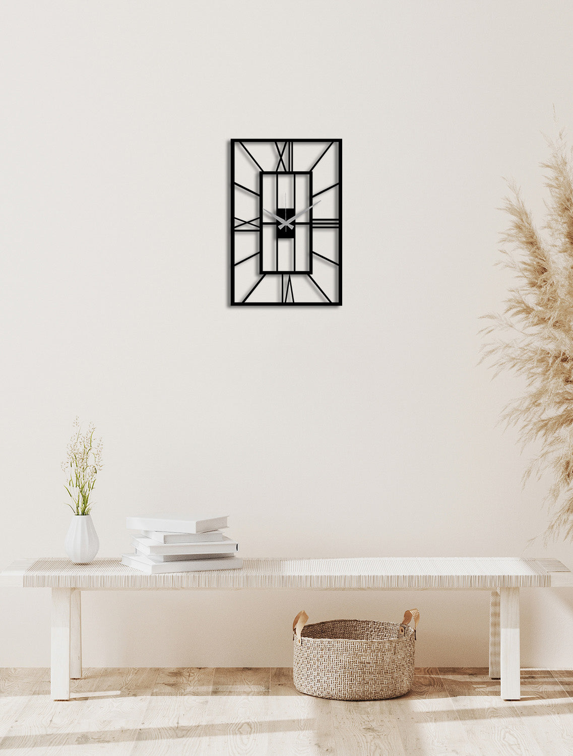 Legacy Meridian Siyah Metal Duvar Saati - Romen Rakamlı Tasarım