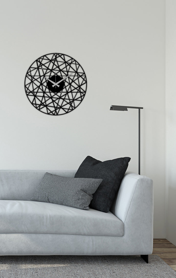 Polaris Minimalist Siyah Metal Duvar Saati - Modern Tasarım