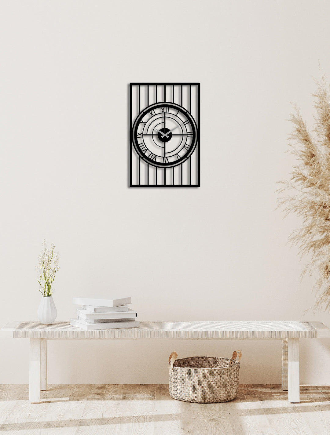 Solaris Prime Siyah Metal Duvar Saati - Modern Işınsal Tasarım