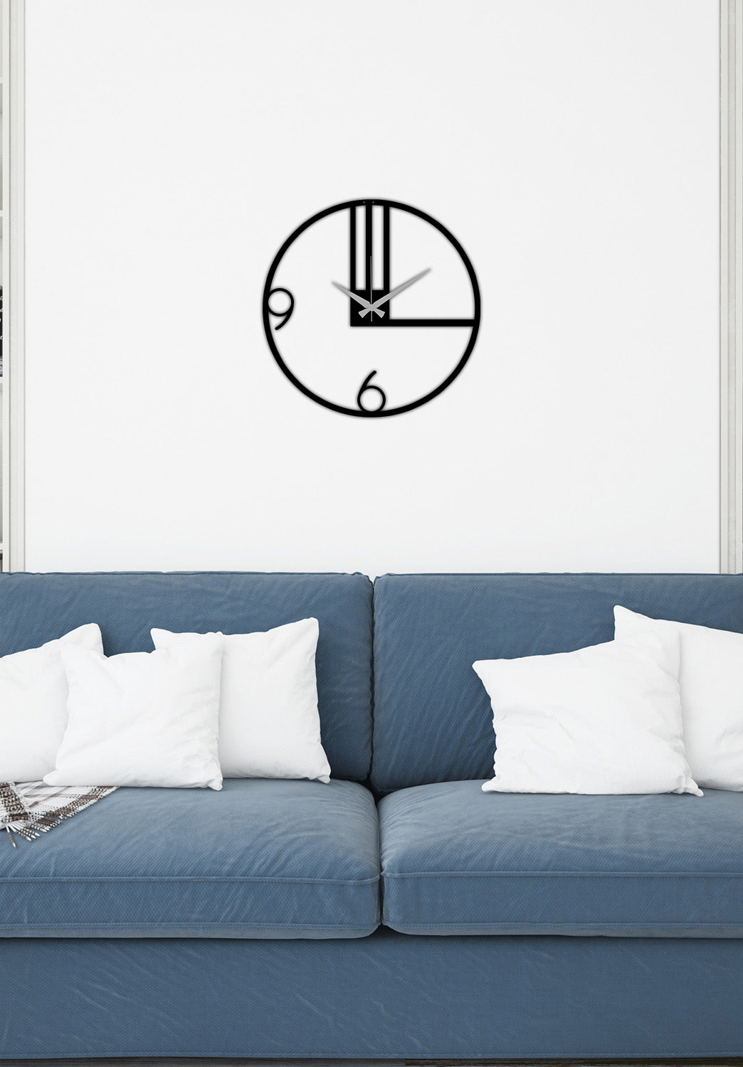 Titan Orbital Siyah Metal Duvar Saati - Modern Geometrik Tasarım