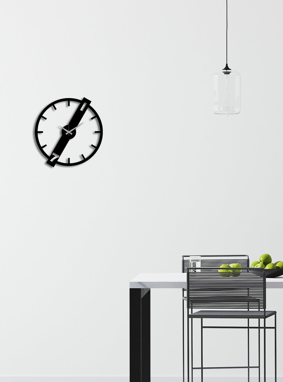 Zenith Minimalist Siyah Metal Duvar Saati - Sessiz Modern Tasarım