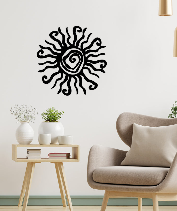 Solis Sarmal Güneş Modern Duvar Panosu - Metal Tablo