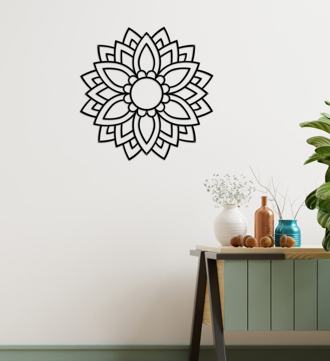 Solstice Art Deco Geometrik Yıldız Modern Metal Duvar Panosu