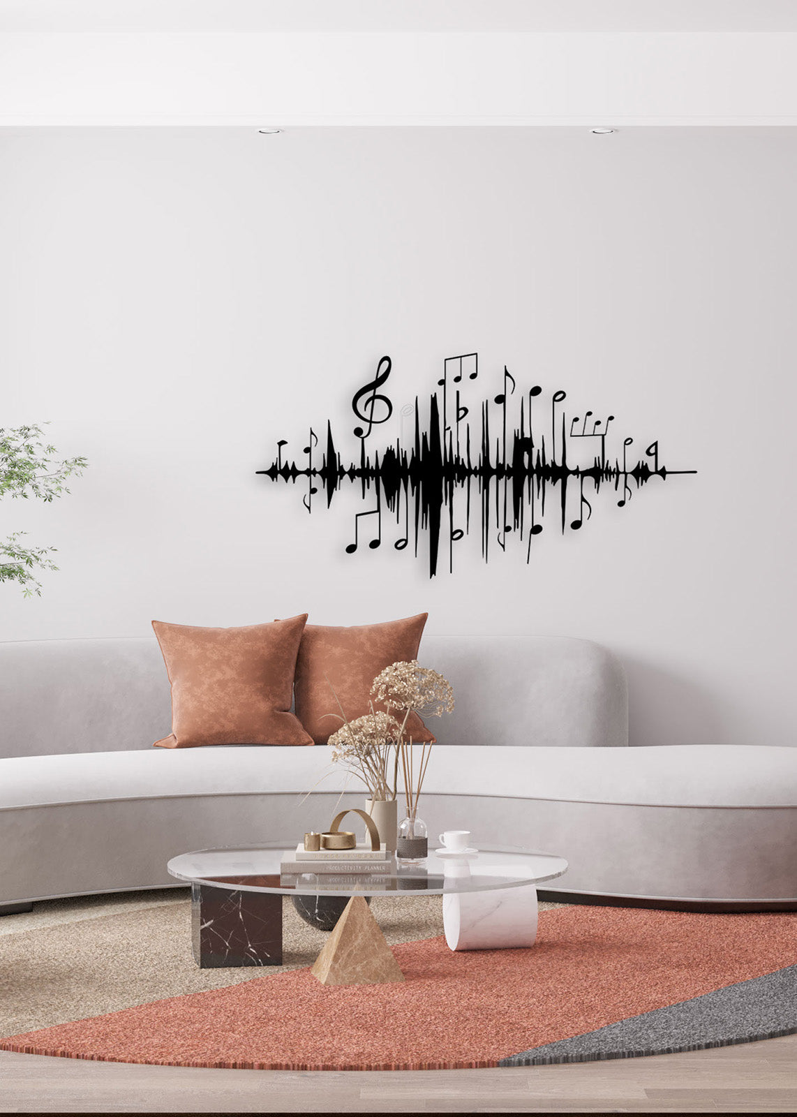 Ses Spektrumu Dalgası ve 2 cm Derinlik Paylı Doğal Gölge Efekti