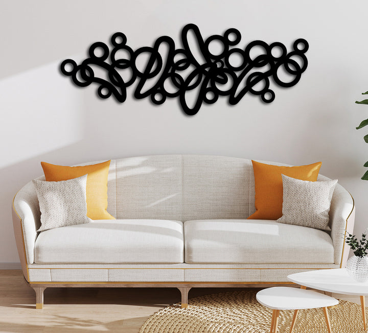 Sphera İç İçe Geçmiş Baloncuklar Modern Metal Duvar Panosu