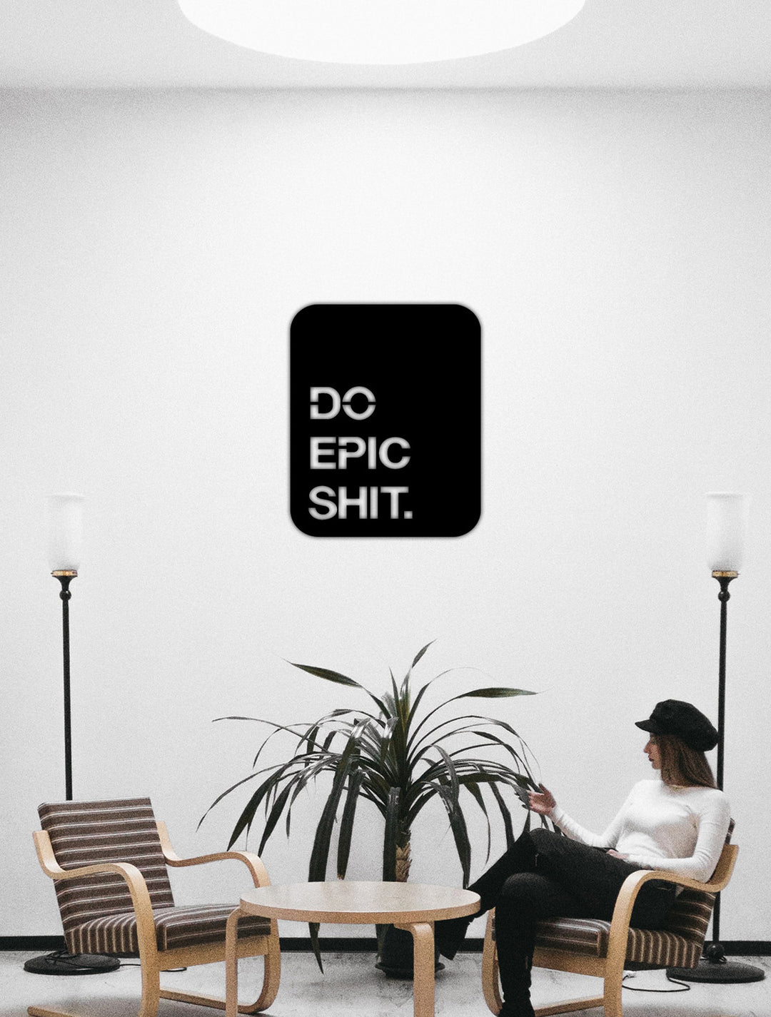 Startup Ofis Dekorasyonu İçin Do Epic Shit Metal Pano