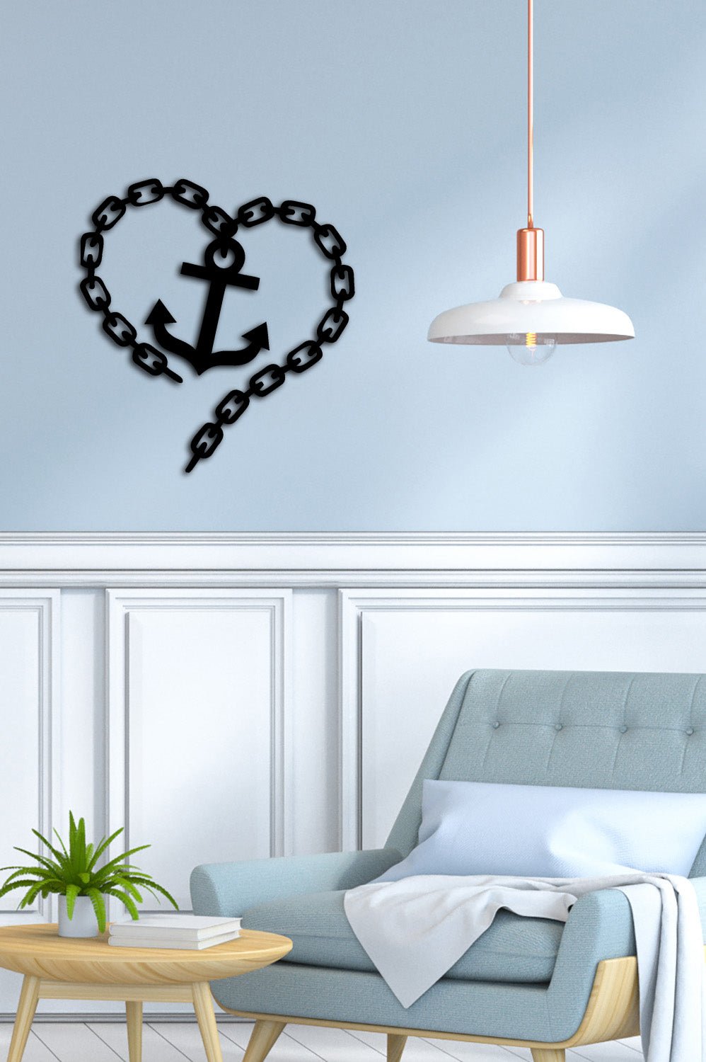 Steadfast Love Anchor Modern Metal Duvar Panosu