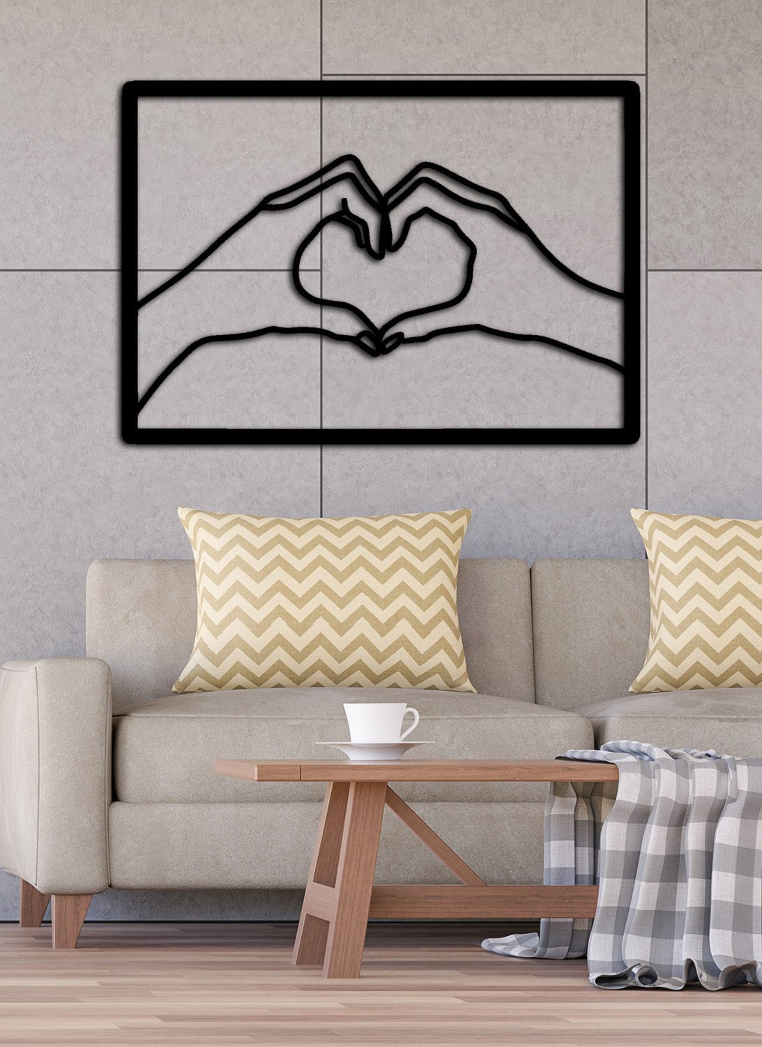 Tek Vida İle Pratik Kurulum Yapılan Bütünleşik Heart Made Tablo