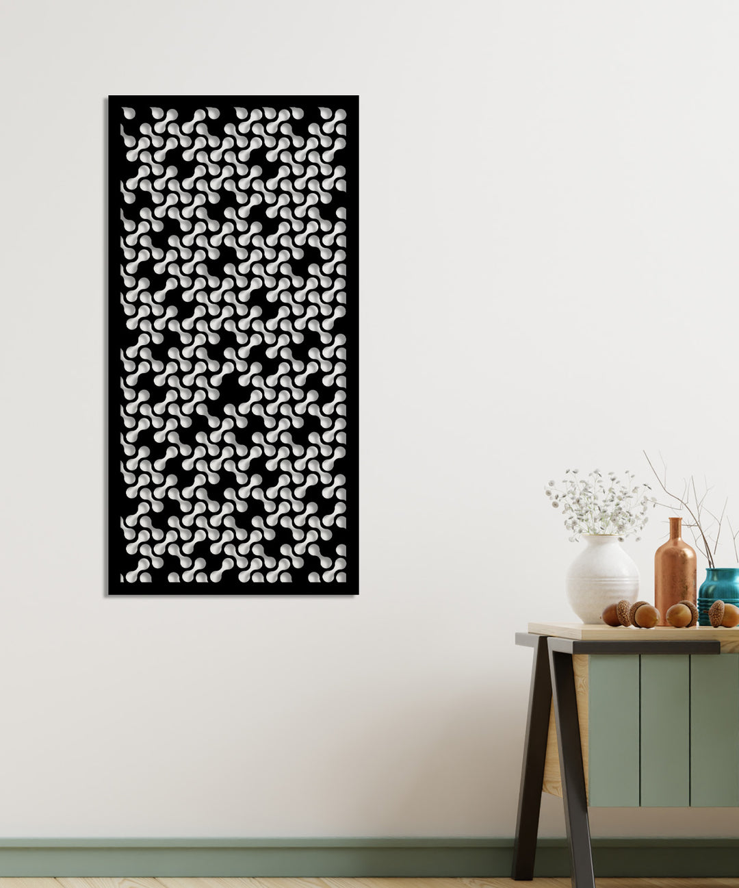 Terra Organik Kamuflaj Modern Metal Duvar Panosu - Tek Parça