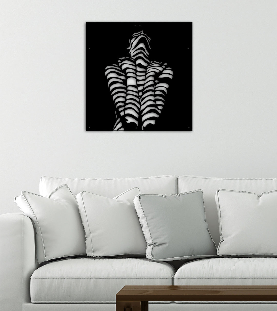 Umbra Shadow Woman Modern Metal Duvar Panosu - Kadın Silüeti