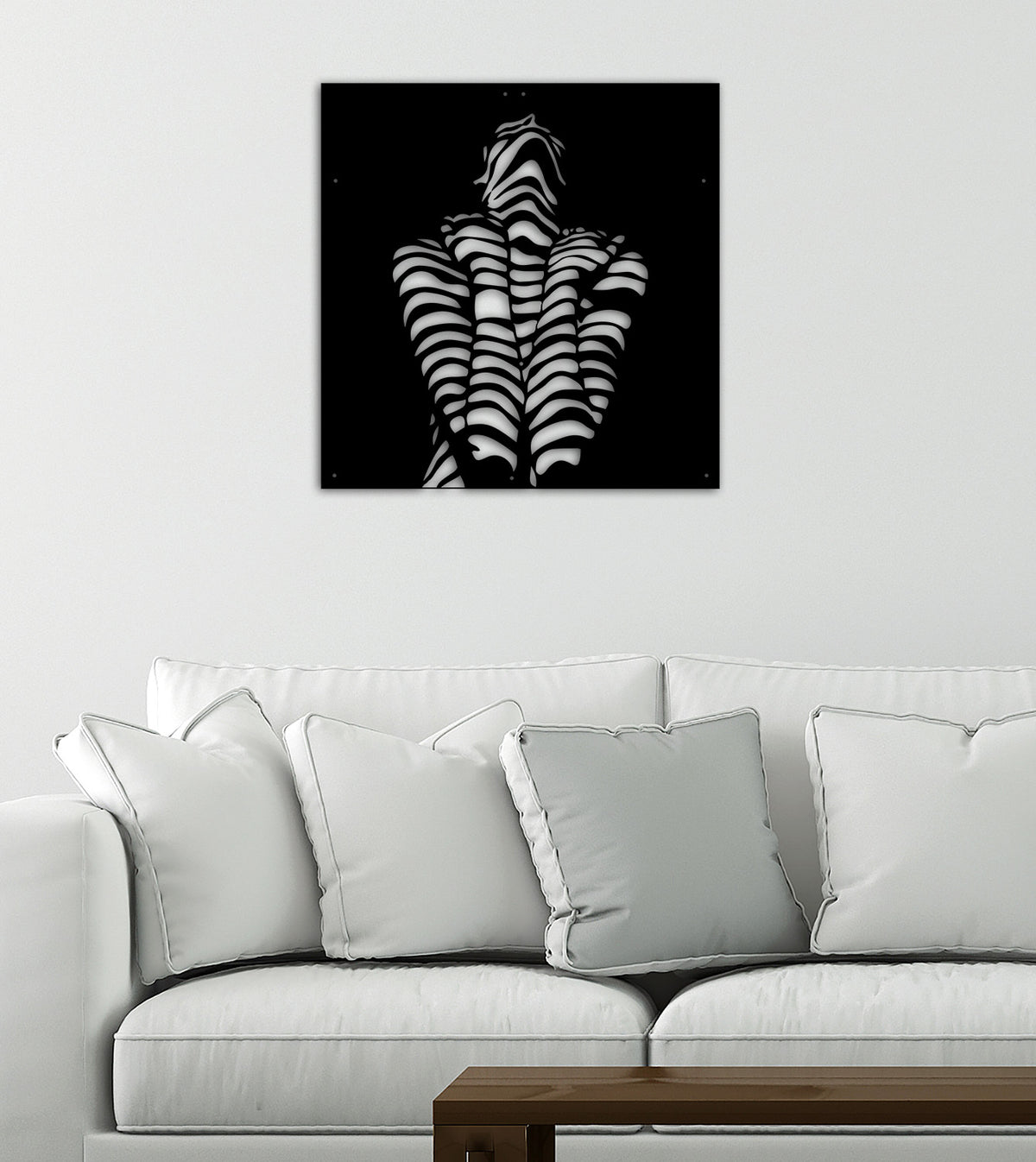 Umbra Shadow Woman Modern Metal Duvar Panosu - Kadın Silüeti