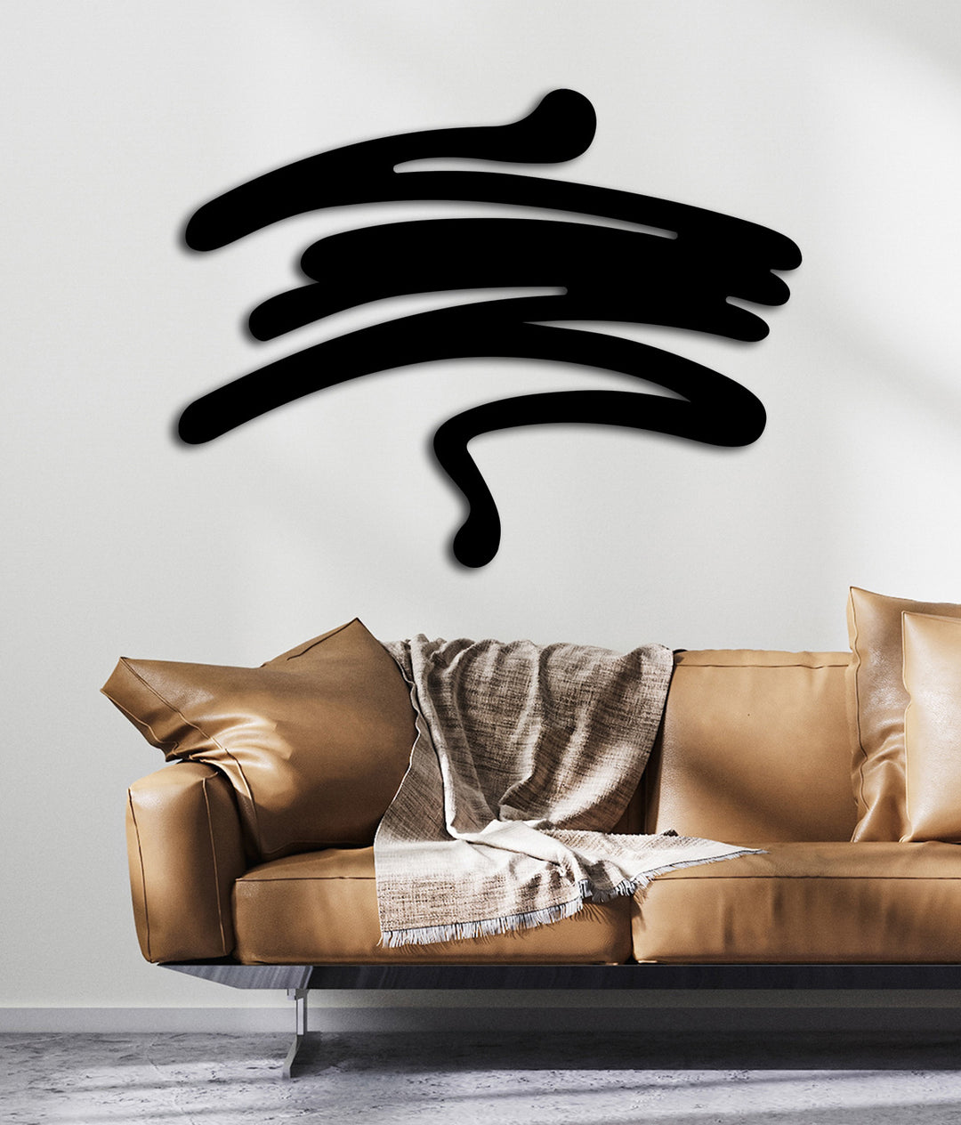 Urbanos Graffiti Modern Metal Duvar Panosu - Tek Parça