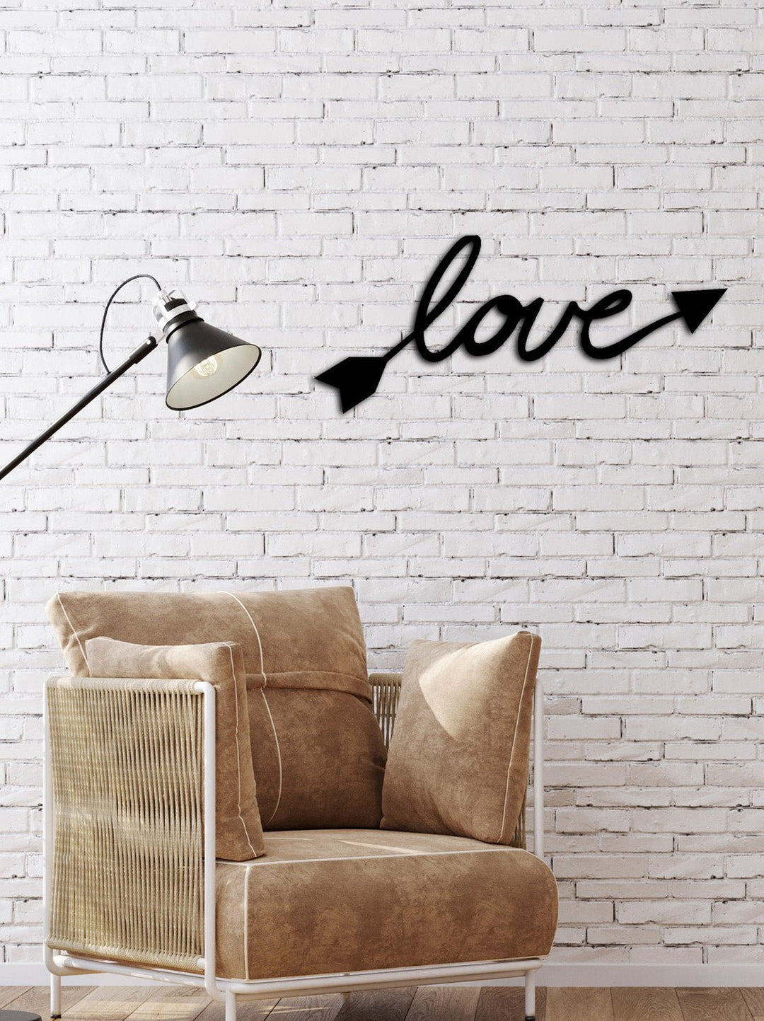 Vector Fly Love Ok Detaylı Modern Metal Duvar Panosu