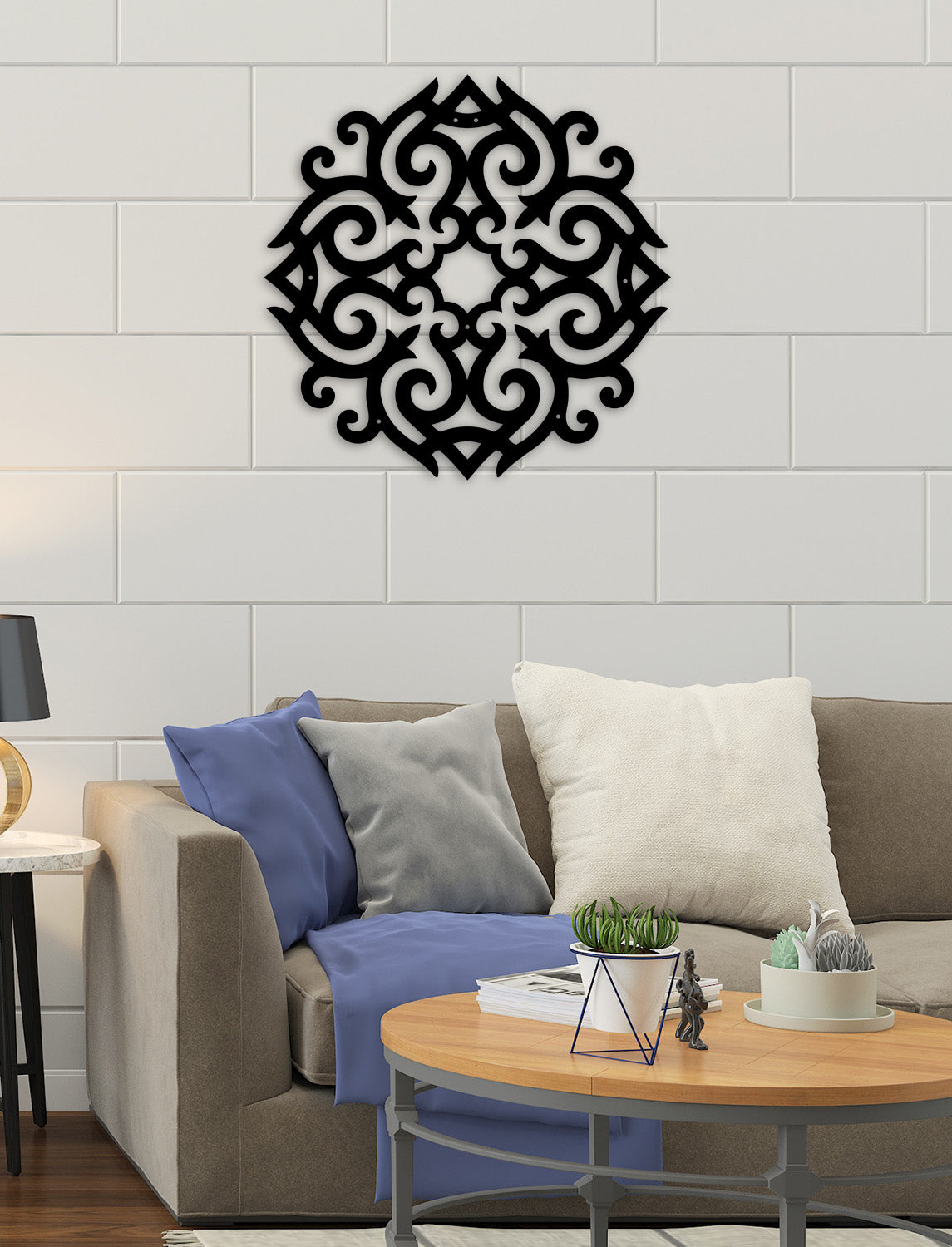 Veda Klasik Mandala Modern Metal Duvar Panosu - Zen Tasarım