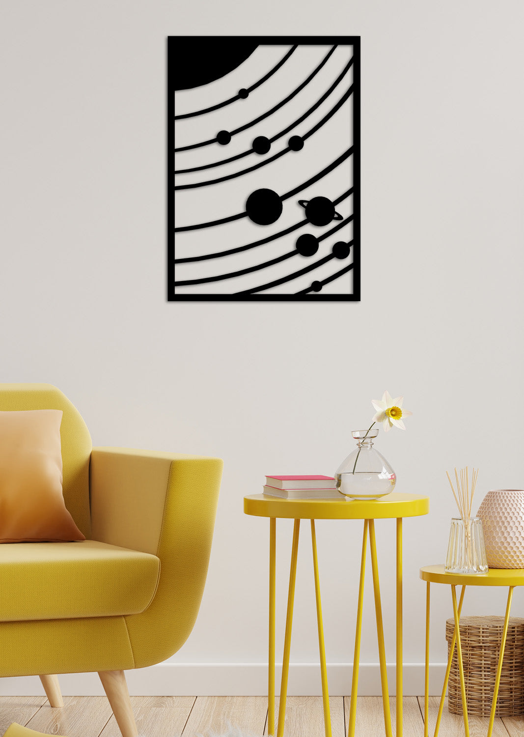 Vizyoner Ofis Duvar Sanatı İçin Gezegenler Çelik Pano - Artroya