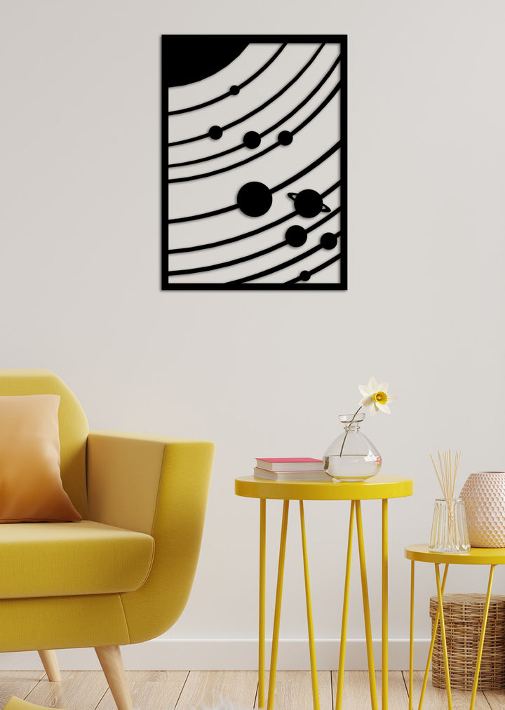 Vizyoner Ofis Duvar Sanatı İçin Gezegenler Çelik Pano - Artroya