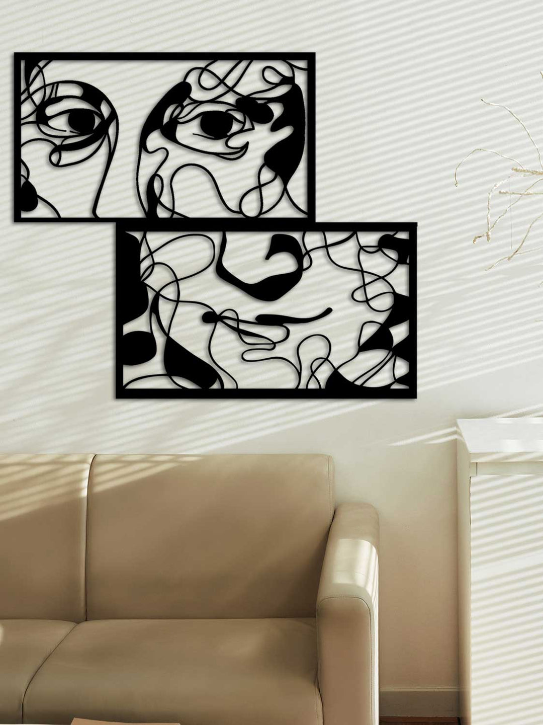 Gizem Mona Lisa Soyut Portre Metal Duvar Tablosu - Modern Sanat Koleksiyonu - Artroya