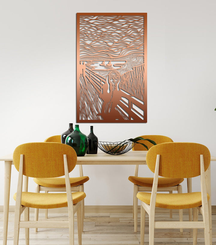 Çığlık Edvard Munch Modern Sanat Metal Duvar Tablosu - İkonik Ekspresyonizm Koleksiyonu - Artroya