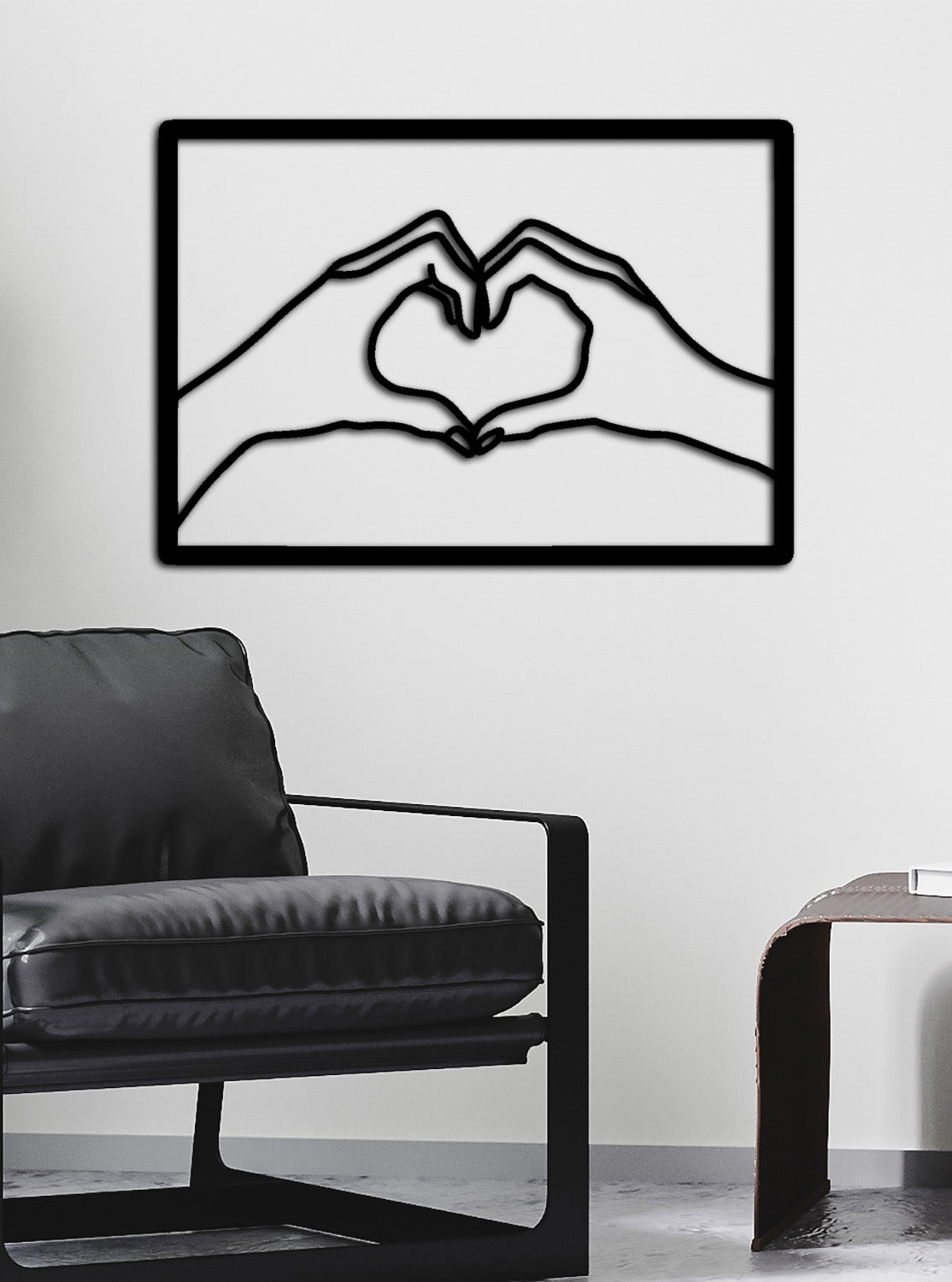 Yaratıcı Atölye Duvar Sanatı İçin Heart Made Metal Pano