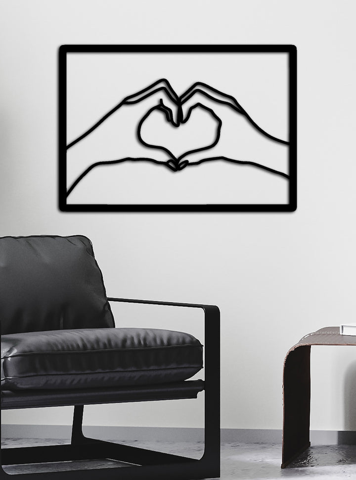 Yaratıcı Atölye Duvar Sanatı İçin Heart Made Metal Pano