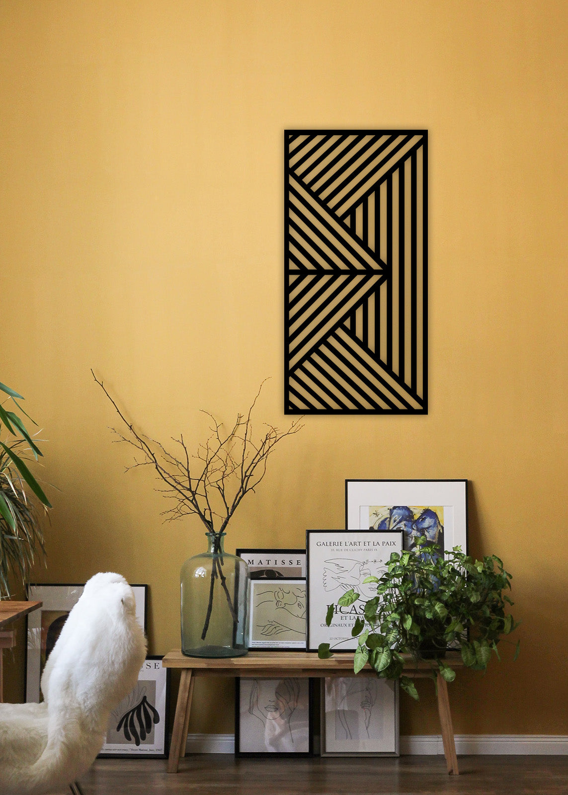 Yekpare Minimal Metal Tablo ve 2 cm Duvar Gölge Derinliği